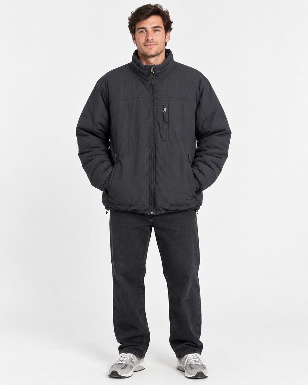 Duluth Trading Co Mens XL Black Insulated Full Zip Work Jacket Nylon Outdoor